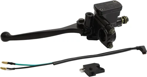 Ensamble de cilindro maestro de freno de motocicleta mokuo para lado izquierdo con palanca de freno, agujero para retrovisor de 8 mm y manillar de