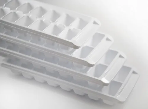 Miniatura 4 de Kitch Bandeja de cubitos de hielo blanco de fácil liberación, 16 bandejas de cubos (paquete de 4) (paquete de 4 - 64 cubos)