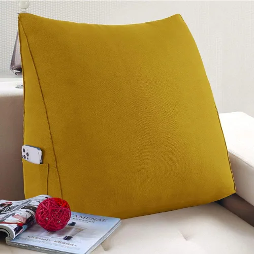 Miniatura 19 de Almohada de cuña pequeña para cabecero; almohada para leer, para sentarse en la cama, almohada triangular de respaldo para adultos, almohada