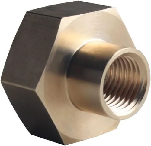 Miniatura 4 de DEWHEL Adaptador hexagonal reductor sin plomo de latón rosca de manguera de jardín 3/4 "GHT x 1/4 "hembra NPT acoplador recto