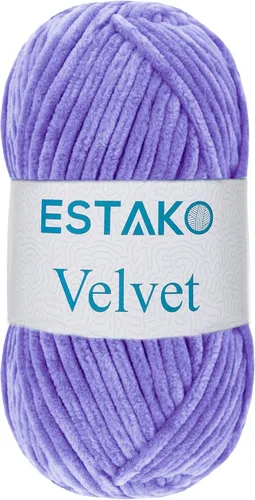 Miniatura 55 de Estako Manta de felpilla de terciopelo amigurumi para tejer y tejer, súper voluminosa, 3.53 oz (132 yardas) (1710 - naranja)