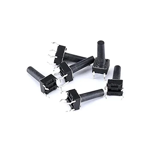 Miniatura 4 de 100 unids/lote 0.236x0.236x0.591 in 4PIN táctil táctil micro interruptor botón táctil botón de reinicio automático 260.433 in teclas botón DIP