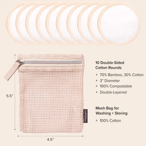Miniatura 4 de Paula's Choice SKIN PERFECTING 2% BHA - Exfoliante líquido de ácido salicílico y almohadillas reutilizables de algodón/bambú duo, para tónico