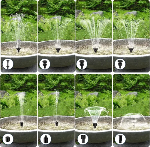 Miniatura 4 de Biling 7.5W Bomba de Agua Solar para Exteriores, Bomba de Estanque Solar Fuente Solar con Tubo DIY de 5 pies para Pequeños Estanques, Piscina