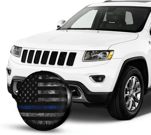 Miniatura 3 de Blue Line American - Funda protectora para neumáticos de repuesto, a prueba de polvo, para remolque, caravana, muchos vehículos, 14 pulgadas