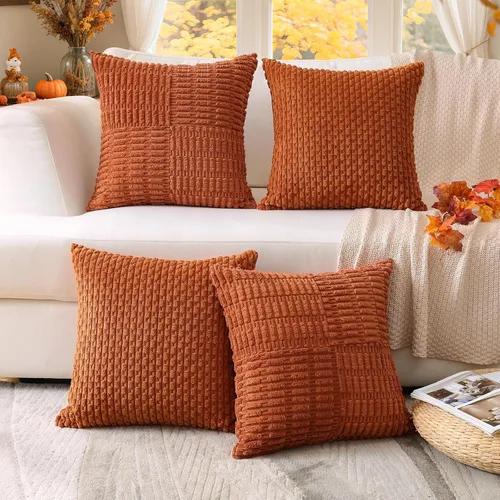 Miniatura 8 de OTOSTAR Juego de 4 fundas de almohada decorativas bohemias de otoño de 16 x 16 pulgadas para sofá cama, decoración del hogar en otoño, funda