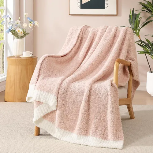 Miniatura 72 de WRENGONGE - Manta a rayas de color caqui, suave, acogedora, mullida, cálida, para sillón, sofá, cama o viajes, ligera, 50 x 70 pulgadas, regalo