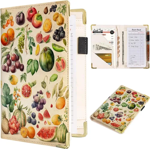 Miniatura 10 de TUMOVO Libro de servidor de colección de peces bajo el agua, libros de camarero de alto volumen para camarero Goldfish Cartera de cuero