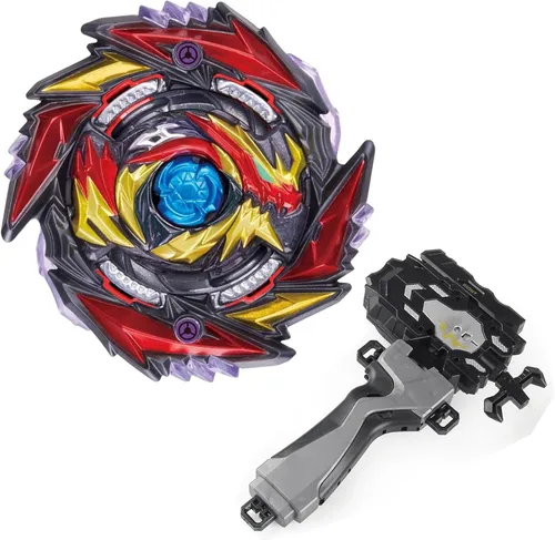 Miniatura 4 de Gyro Battling Tops Burst SuperKing, juego de batalla de lanzador de giroscopios y agarre giro derecho sistema de capas DB, juego de juguetes