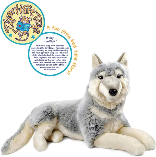 Miniatura 2 de TigerHart Winry El Lobo - Perro de peluche suave de 27 pulgadas (sin incluir la medida de la cola)