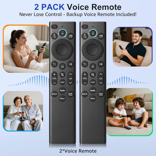 Miniatura 2 de Paquete de 2: reemplazo remoto por voz para control remoto Samsung-TV, compatible con todos los televisores inteligentes Samsung Frame Neo QLED UHD