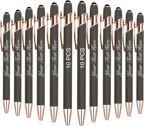 Miniatura 29 de 10 bolígrafos personalizados con nombre y texto para mujeres y hombres, bolígrafos personalizados con grabado gratis, regalos para negocios