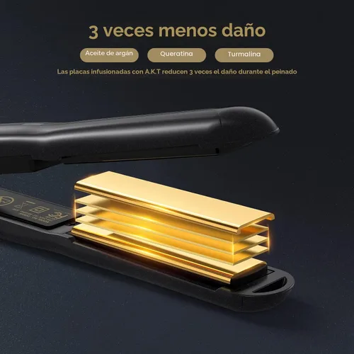 Miniatura 5 de Terviiix Mini plancha plana para cabello corto, temperatura ajustable, 1/2 pulgada, mini alisador de pelo de viaje de cerámica portátil