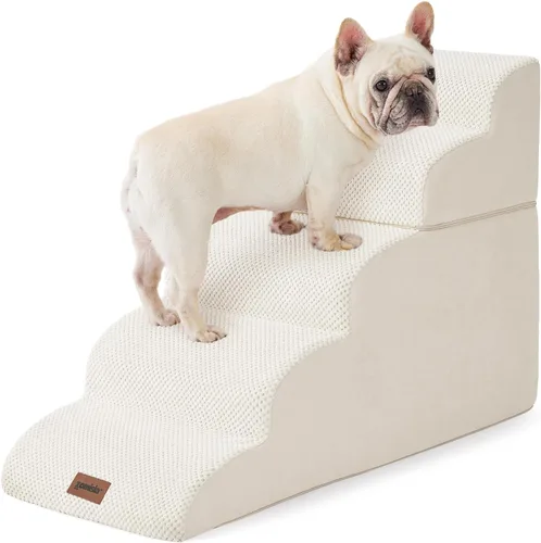 Miniatura 11 de ZOMISIA Escaleras para perros pequeños, escaleras para mascotas para sofá y cama, rampa de espuma 35D para perros con parte inferior antideslizante
