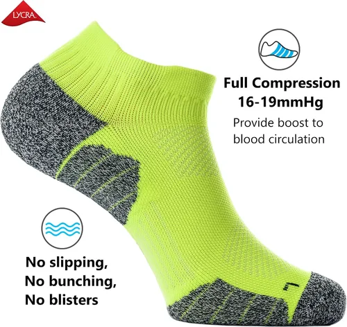 Miniatura 39 de CWVLC - Calcetines deportivos, hasta el tobillo, de compresión, acolchados, unisex, paquete variado