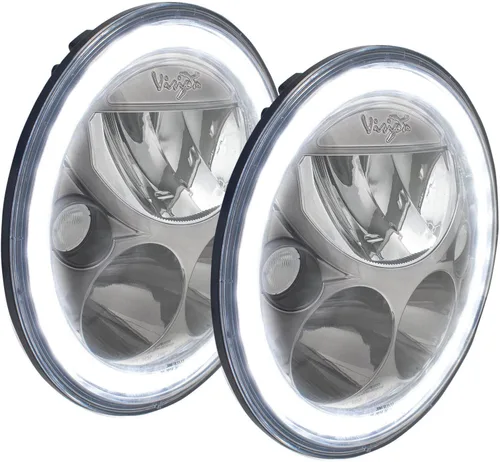 Miniatura 8 de Vision X Lighting (XIL-7RDBKIT) Faro LED redondo VX de 7 pulgadas con halo bajo-alto, kit de 2 luces, cara cromada negra