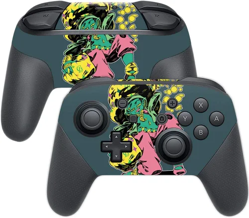 Miniatura 5 de MightySkins Skin compatible con Nintendo Switch Pro Controller - Alien Battle Funda protectora de vinilo duradera y única Fácil de aplicar