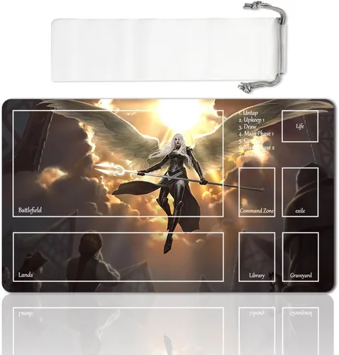 Miniatura 39 de Juego de mesa MTG Playmat Games Tamaño 60X35 cm CCG Compatible para TCG RPG CCG Play Mats (Ajani Steadfast-Zone)
