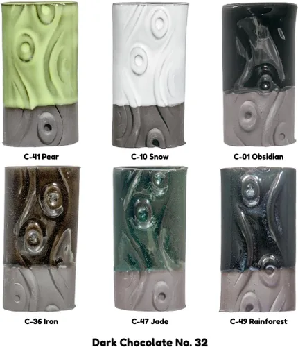 Miniatura 8 de AMACO Celadon High Fire - Esmalte transparente brillante de 12 pintas, 12 colores surtidos, 100% cono mezclable 5-6 (C) esmaltes de cerámica líquida