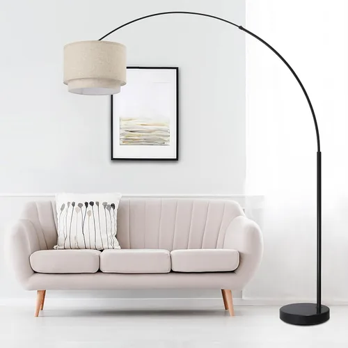Major-Q Lámpara de pie de arco extra grande: lámparas de pie modernas de 81 pulgadas de alto con base de mármol real - elegante lámpara de pie