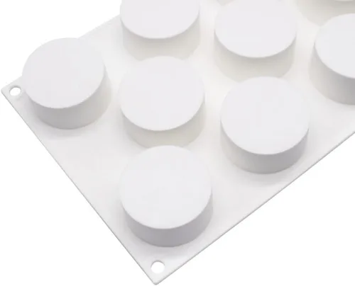 Miniatura 6 de Molde de silicona de cilindro plano para hornear, cubierta de chocolate, galletas, sándwich, muffins, magdalenas, pasteles, pudín, gelatina