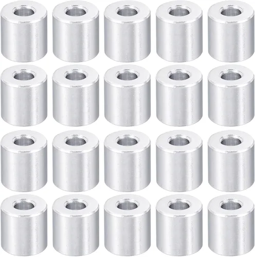 Miniatura 8 de PATIKIL Espaciador de aluminio M4, paquete de 20 unidades de 0.165 in de diámetro interior x 0.315 in de diámetro exterior x 0.157 in de largo