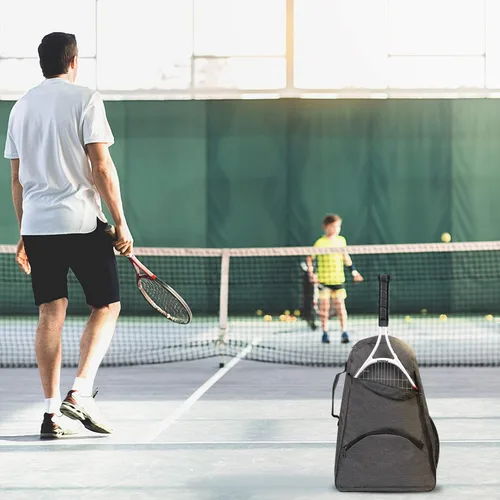 Miniatura 7 de Mochila de tenis - Bolsas de tenis para mujeres y hombres para sostener 1 o 2 raquetas/raquetas de tenis, bolsa deportiva multifuncional Azul