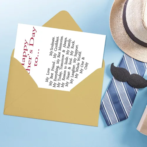 Miniatura 4 de OJsensai Tarjeta de feliz día del padre para marido, divertido regalo del día del padre de parte de la esposa, tarjeta del día del padre dulce