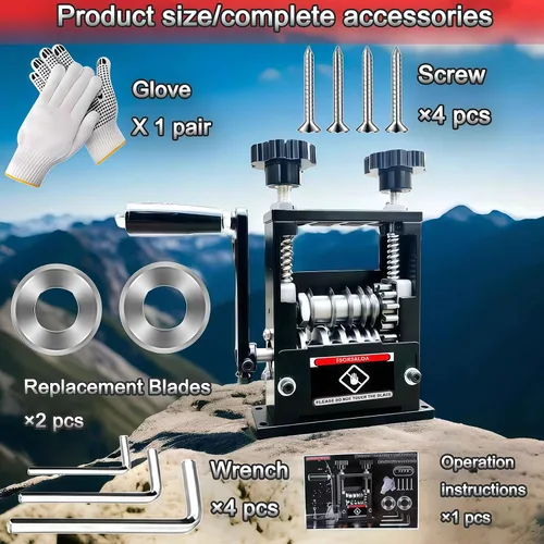 Miniatura 2 de Máquina Peladora de Alambre Manual, Herramienta Peladora de Alambre Accionada por Taladro con Manivela Manual con 6 Canales y 5 Cuchillas, Negro