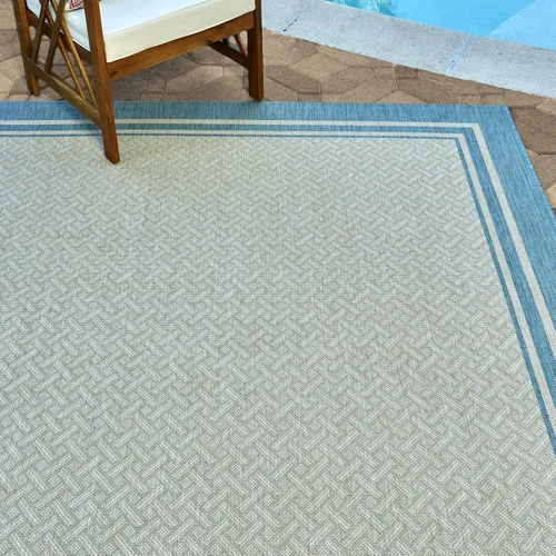 Miniatura 51 de Gertmenian Alfombra de Área Clásica de Tejido Plano para Interiores y Exteriores, Alfombra Resistente a Manchas y Rayos UV, Terraza, Patio, Junto a