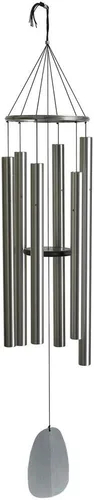 Miniatura 16 de Woodstock Chimes Signature Collection, Campanas del Paraíso, Plata Antigua 32", Campanillas de Viento de Diseños Decorativos para Exteriores, Patio