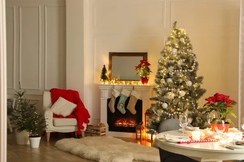 Miniatura 3 de Caroline's Treasures BB1590CS Árbol de Navidad y Alaskan Malamute Calcetines de Navidad para colgar en la chimenea, decoración de fiesta de Navidad