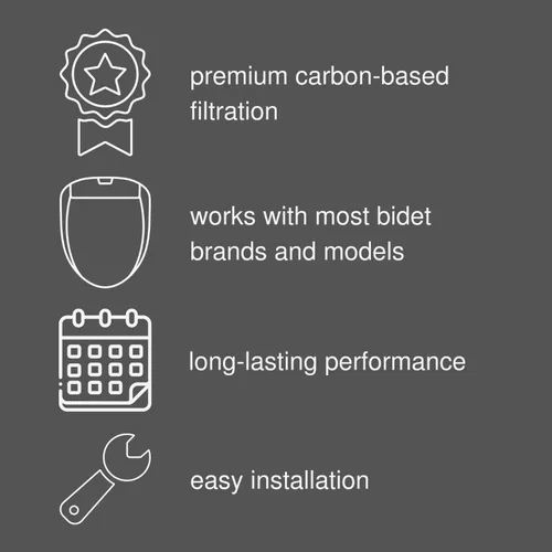 Miniatura 3 de Brondell SWF44 Swash Filtro de bidé, sistema de filtración de agua de carbono premium para asientos de inodoro eléctricos de bidé, dura hasta 6 meses