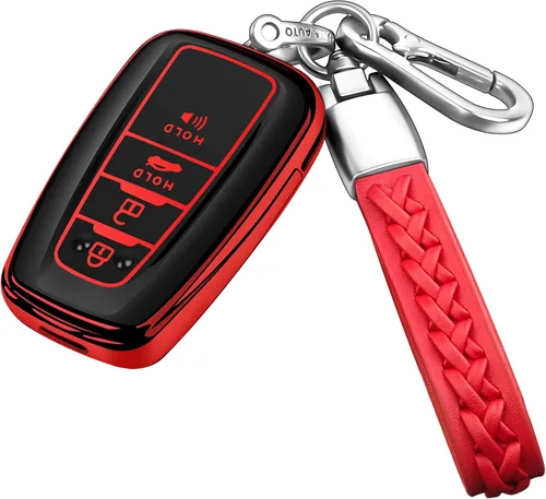 Miniatura 9 de Compatible con Funda para Llave de Toyota con Llavero, Carcasa Blanda de TPU para 2019-2025 Rav4 2019-2024 Camry 4 Runner 2020-2022 Highlander Azul
