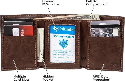 Miniatura 5 de Columbia Men's RFID Trifold Wallet