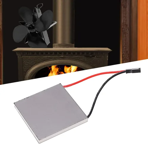 Miniatura 9 de Jeanoko Hoja de generación de energía termoeléctrica, fácil de instalar, ventilador de chimenea de grafito, hoja de generador de reparación