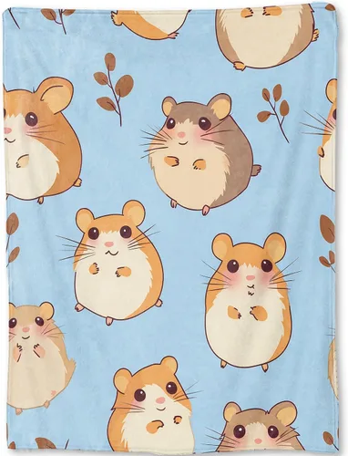 Miniatura 7 de Manta Bonita de Conejo - Adorable Manta de Forro Polar de Conejo con Diseño Floral en Lavanda Pastel, Regalos para Niños y Niñas, Suave y Cálida