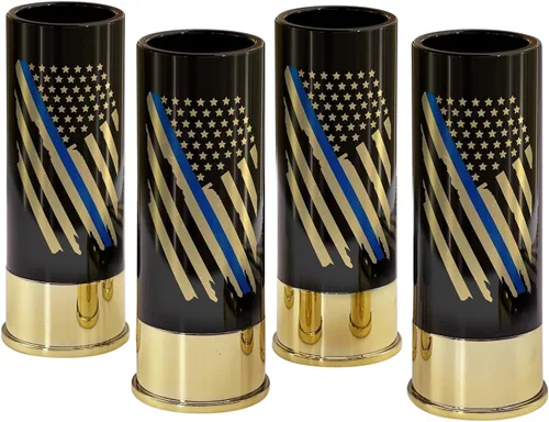 Miniatura 6 de Vasos de chupito de 12 calibre - Juego de 4 Vasos de broma novedosos con la 2ª Enmienda - Regalo de broma novedoso para hombres - Haz cada