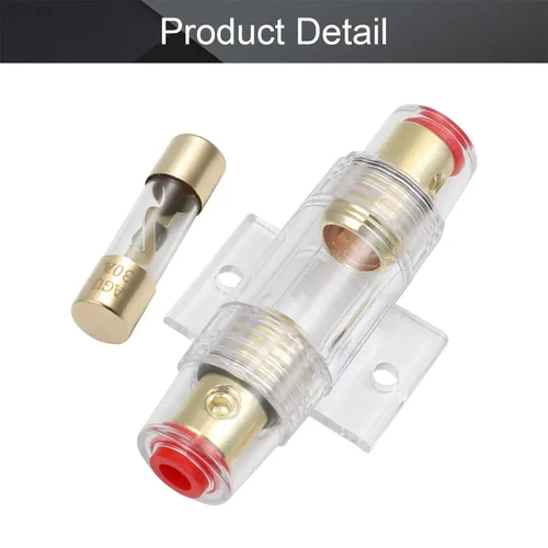 Miniatura 4 de Fielect Portafusibles AGU en línea con fusible de 30 amperios para audio de coche, amplificador de alarma, audio de camión, compresores 65A 1 pieza
