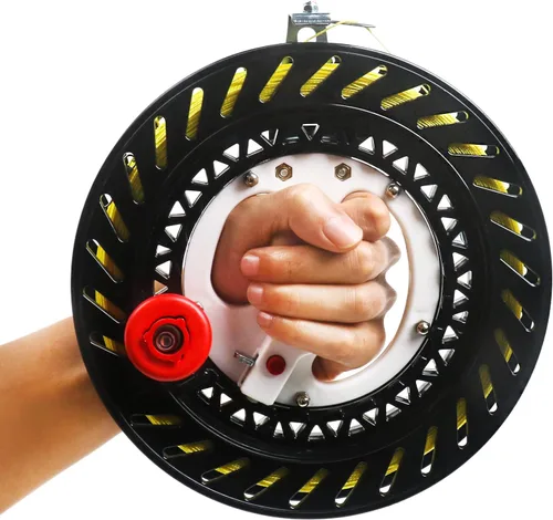 Miniatura 7 de Kizh Bobinadora de carrete de cometa, bobina de línea de cometa, mango de rueda con cuerda de 1312 pies y función de bloqueo, accesorios