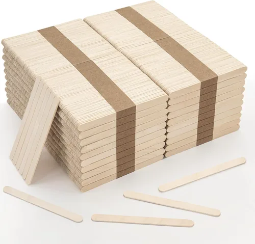 Miniatura 16 de WISYOK 240 palitos de madera natural, palitos de paleta, palitos para manualidades de 4.5 pulgadas, ideales para artes y manualidades en casa