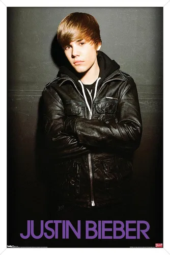 Miniatura 10 de Trends International Justin Bieber - Póster de pared de amor, 14.725 x 22.375 pulgadas, versión enmarcada de madera de granero