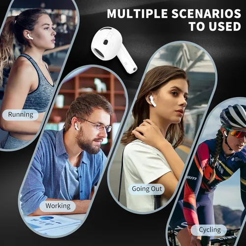Miniatura 7 de [5 pares] para AirPods 4 Fundas para Puntas de Oído Deportivas Antideslizantes y Anti Rayones de Piel de Silicona Suave Puntas de Oído AirPods 4 Gen