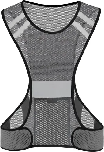 Miniatura 8 de TCCFCCT Chaleco reflectante para correr, equipo de correr de alta visibilidad con bolsillo grande Paquete de 2 malla amarilla