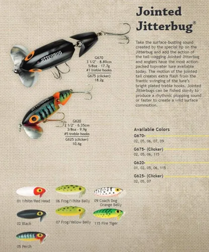 Miniatura 5 de Arbogast Jitterbug Topwater Bass - Señuelo de pesca para pesca nocturna Fire Tiger
