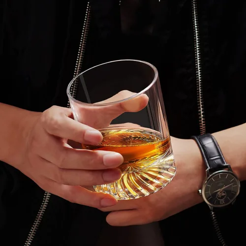 Miniatura 6 de OPAYLY Vasos de whisky a la antigua, juego de 4 vasos de 12 onzas, regalo para hombres y mujeres, beber whisky, cócteles escoceses, ron, coñac