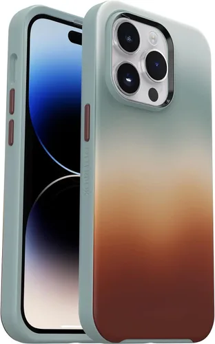 Funda antimicrobiana OtterBox Symmetry Series Series+ con MagSafe para iPhone 14 Pro (SOLAMENTE) - Embalaje no minorista - Azul/Rojo Arizona Sunrise