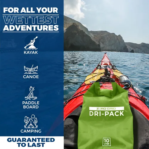 Miniatura 2 de Zero Grid Bolsa seca impermeable – La bolsa de secado flotante se mantiene seca tamaños de 10L/20L/30L/40L para mochileros, kayak, canotaje