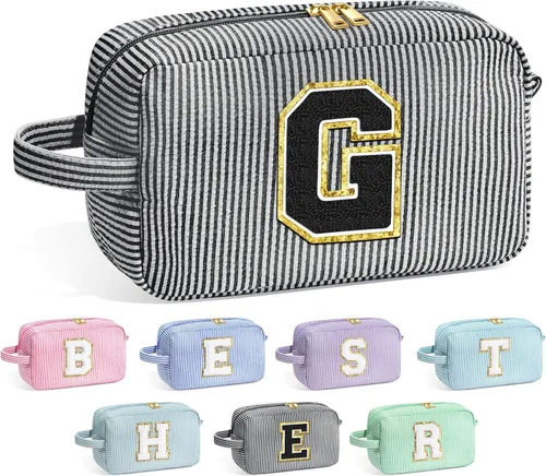 Miniatura 19 de Bolsa de Maquillaje con Inicial YOOLIFE - Regalos de Cumpleaños para Mujeres, Niñas, Mamá, Hija, Amigas, Hermana, Maestra, Regalos de Propuesta