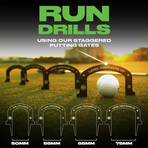 Miniatura 2 de Aumenta tu precisión de puesto: Back 2 BASICS - Juego de 4 puertas escalonadas con práctica bolsa de transporte - Esencial de entrenamiento de golf